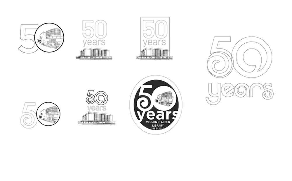 Alden's 50th anniversary logo